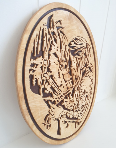 Wandbild Pferd mit Mädchen